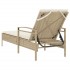 Tumbona con cojín ratán sintético beige 63x200x81