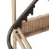 Tumbona con cojín ratán sintético beige 63x200x81