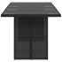 Mesa de jardín superficie de vidrio ratán PE negro 190x80x75