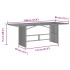 Mesa de jardín superficie de vidrio ratán PE negro 190x80x75