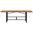 Mesa de jardín superficie madera acacia ratán negro