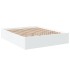 Estructura de cama madera de ingeniería blanca 150x200