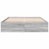 Estructura de cama madera de ingeniería gris Sonoma 160x200
