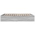 Estructura de cama madera de ingeniería gris Sonoma 160x200