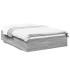 Estructura de cama madera de ingeniería gris Sonoma 120x200