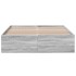 Estructura de cama madera de ingeniería gris Sonoma 120x200
