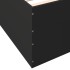 Estructura de cama madera de ingeniería negra 140x190