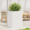 Jardinera madera maciza de pino blanco 50x50x68,5 cm