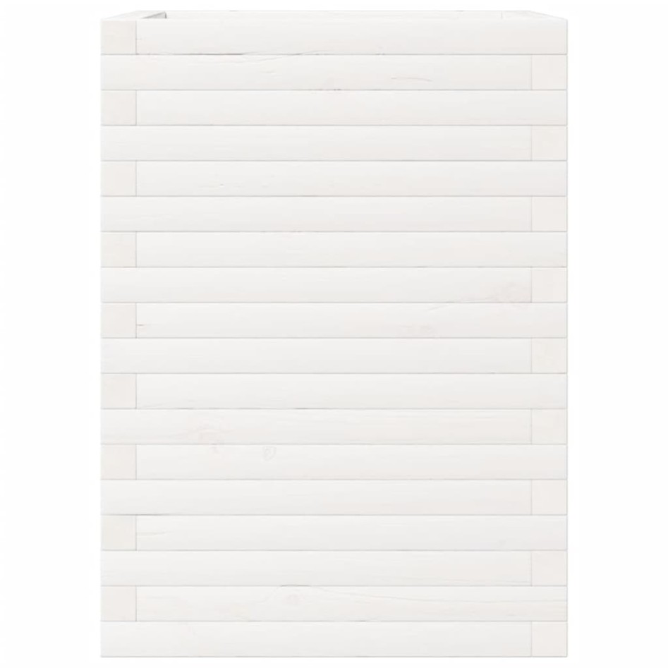Jardinera madera maciza de pino blanco 50x50x68,5