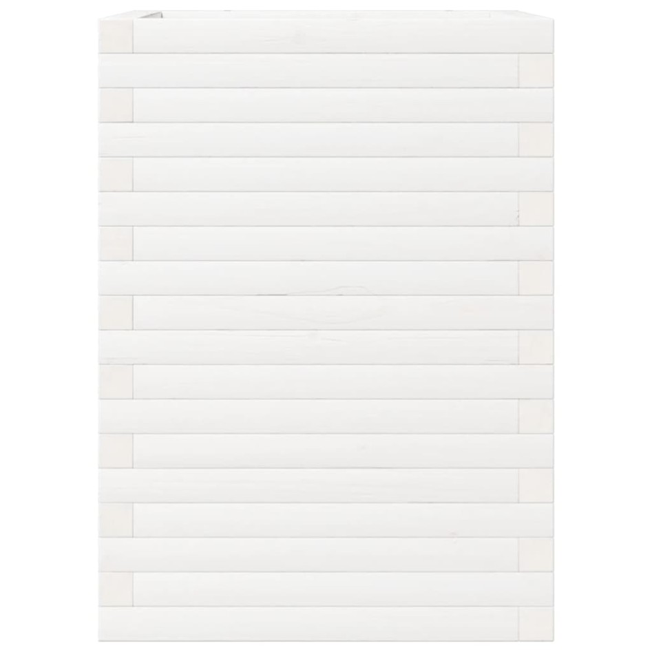Jardinera madera maciza de pino blanco 50x50x68,5