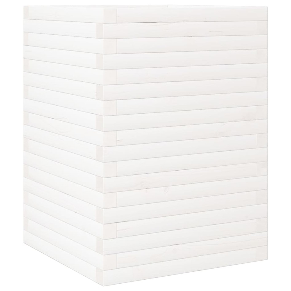 Jardinera madera maciza de pino blanco 50x50x68,5