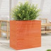 Jardinera madera maciza de pino marrón cera 70x40x68,5 cm