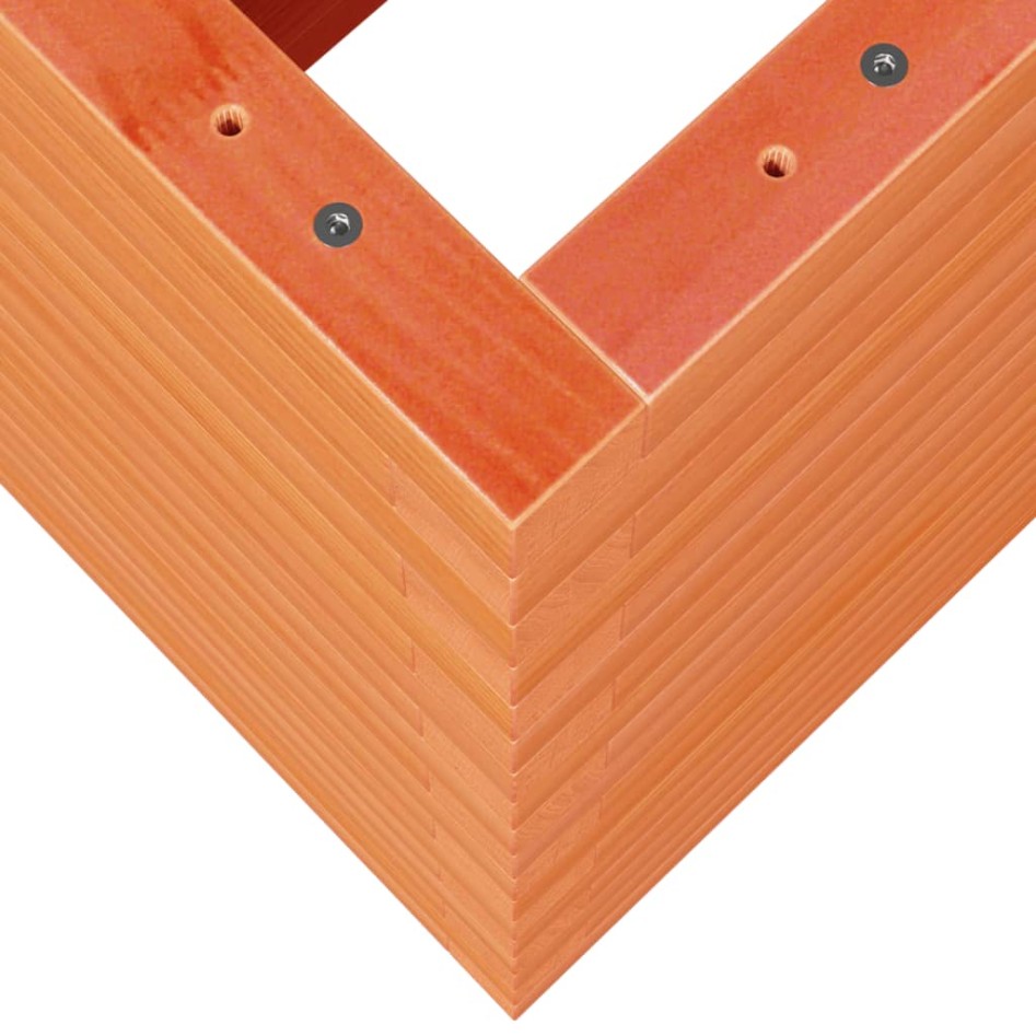 Jardinera madera maciza de pino marrón cera 70x40x68,5