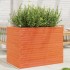 Jardinera madera maciza de pino marrón cera 90x60x68,5