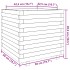 Jardinera madera maciza de pino blanco 50x50x49,5