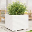 Jardinera madera maciza de pino blanco 60x60x49,5 cm