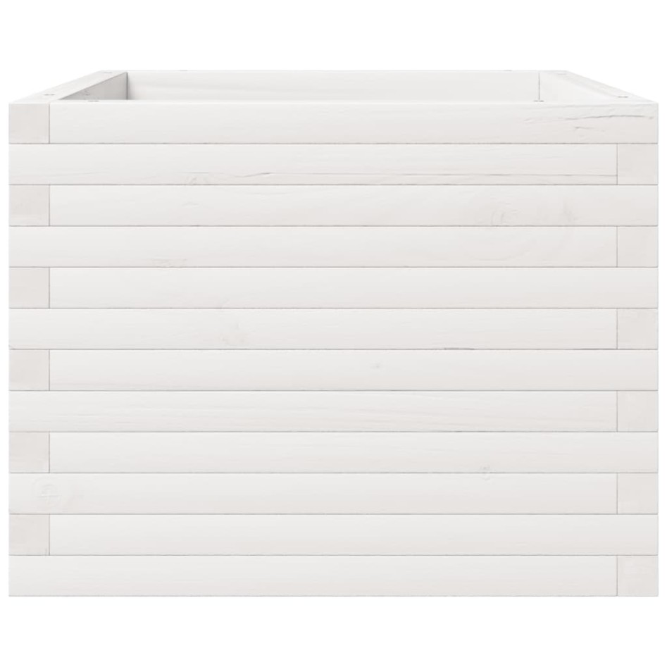 Jardinera madera maciza de pino blanco 60x60x49,5