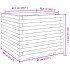 Jardinera madera maciza de pino blanco 60x60x49,5