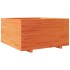 Jardinera madera maciza de pino marrón cera 90x90x49,5