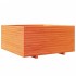 Jardinera madera maciza de pino marrón cera 100x100x49,5