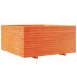 Jardinera madera maciza de pino marrón cera 100x100x49,5