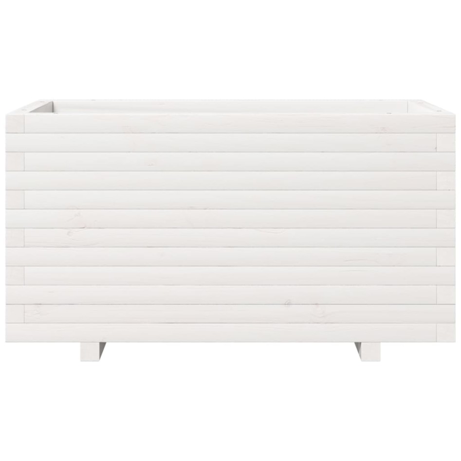 Jardinera madera maciza de pino blanco 90x40x49,5