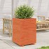 Jardinera madera maciza de pino marrón cera 50x50x72,5