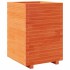 Jardinera madera maciza de pino marrón cera 50x50x72,5