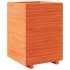 Jardinera madera maciza de pino marrón cera 50x50x72,5