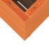 Jardinera madera maciza de pino marrón cera 50x50x72,5