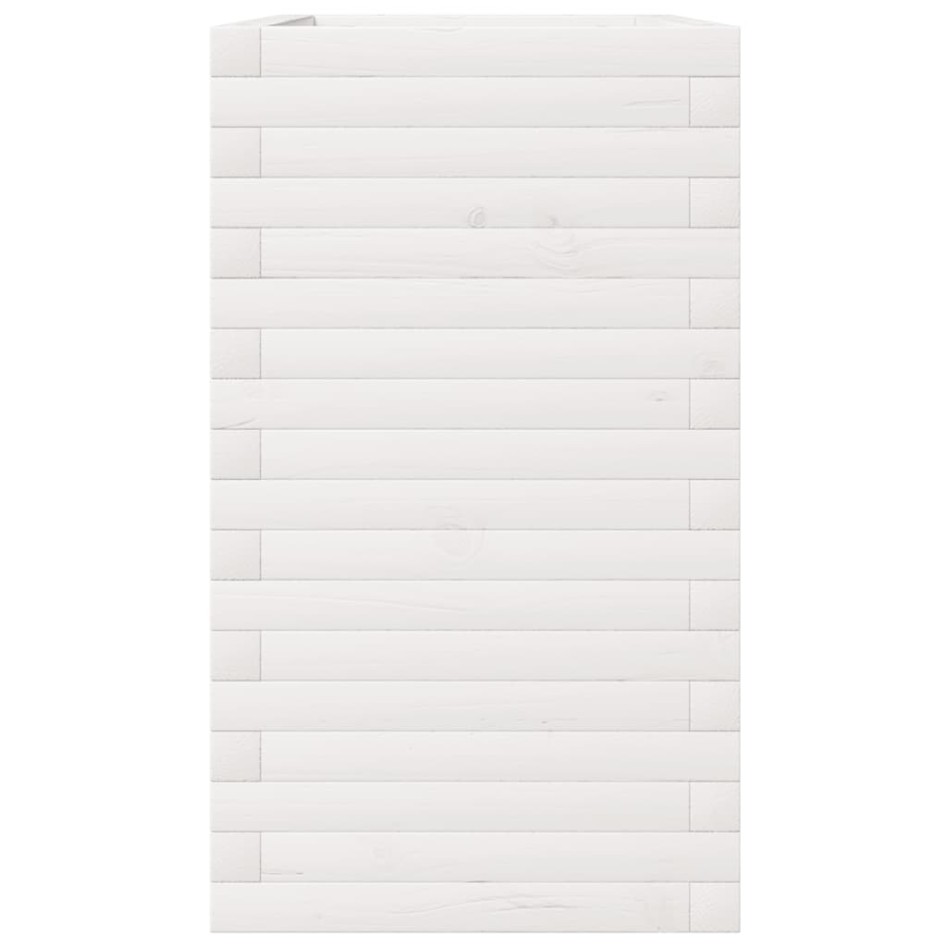 Jardinera madera maciza de pino blanco 90x40x72,5