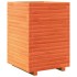 Jardinera madera maciza de pino marrón cera 50x50x72
