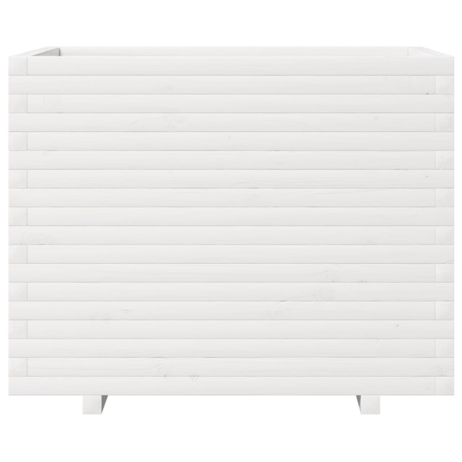 Jardinera de madera maciza de pino blanca 90x60x72