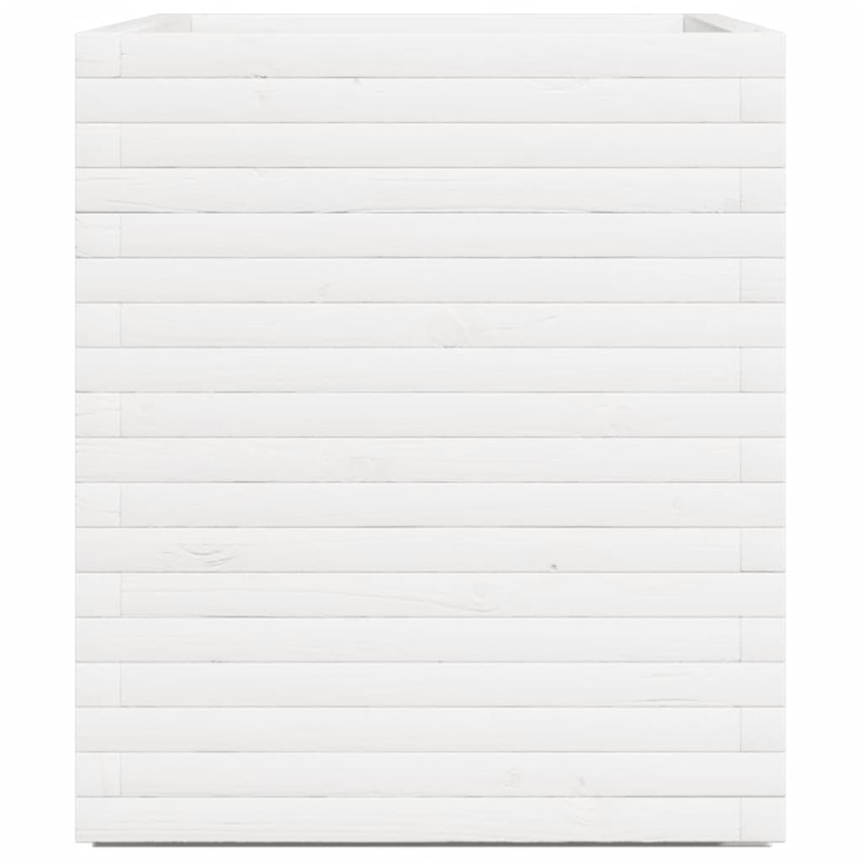 Jardinera de madera maciza de pino blanca 90x60x72