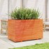 Jardinera madera maciza de pino marrón cera 110x60x72