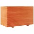 Jardinera madera maciza de pino marrón cera 110x60x72