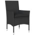 Set comedor jardín 7 pzas cojines ratán sintético vidrio