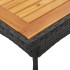 Set de comedor jardín 5 pzas con cojines ratán PE acacia