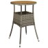 Set de comedor jardín 3 pzas con cojines ratán PE acacia