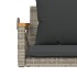 Banco columpio con cojines ratán sintético gris 109x62x40