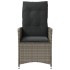 Sillón reclinable de jardín con cojines ratán sintético