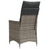 Sillón reclinable de jardín con cojines ratán sintético