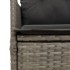 Sillón reclinable de jardín con cojines ratán sintético