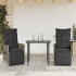 Sillones reclinable jardín y cojines 2 uds ratán sintético