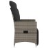 Sillones reclinable jardín y cojines 2 uds ratán sintético