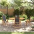Juego comedor de jardín 5 pzas madera maciza acacia y
