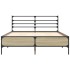 Estructura cama madera ingeniería metal roble Sonoma 140x200