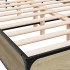 Estructura cama madera ingeniería metal roble Sonoma 140x200