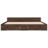 Cama con cajones madera ingeniería marrón roble 200x200
