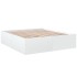 Estructura de cama madera de ingeniería blanca 200x200